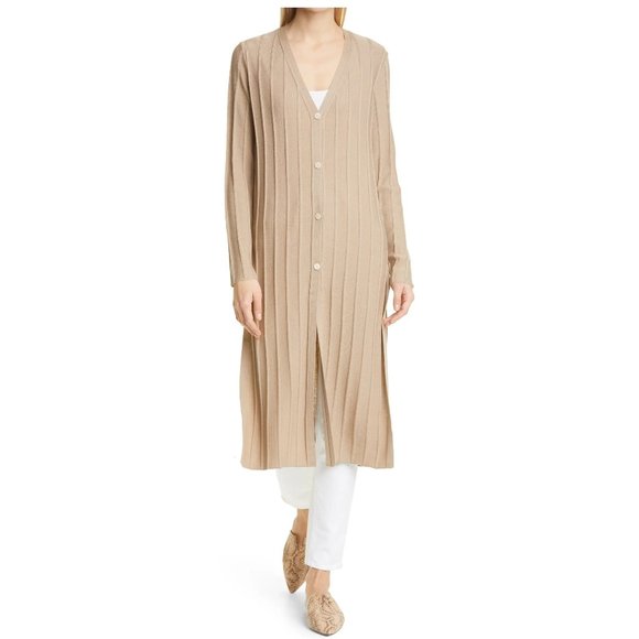 NWT Theory Wide Rib Merino Wool Cardigan Duster - Picture 1 of 11
